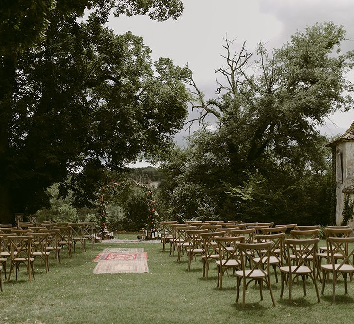 Aisle Style | Outdoor Boho Wedding at Chateau le Tour, France | Adam and Grace Photography | Head and Heart Films