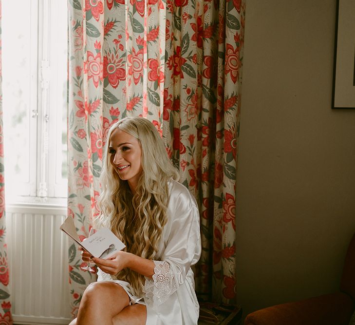 Wedding Morning Bridal Preparations | Mermaid Hair | Daalarna Bridal Gown | Outdoor Boho Wedding at Chateau le Tour, France | Adam and Grace Photography | Head and Heart Films