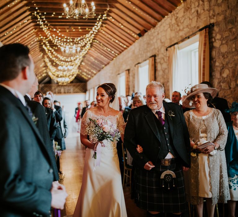 Elegant Scottish Wedding At Kirknewton Stables With Lilac Colour Palette Semi Naked Wedding Cake And Images From Ross Alexander Photography