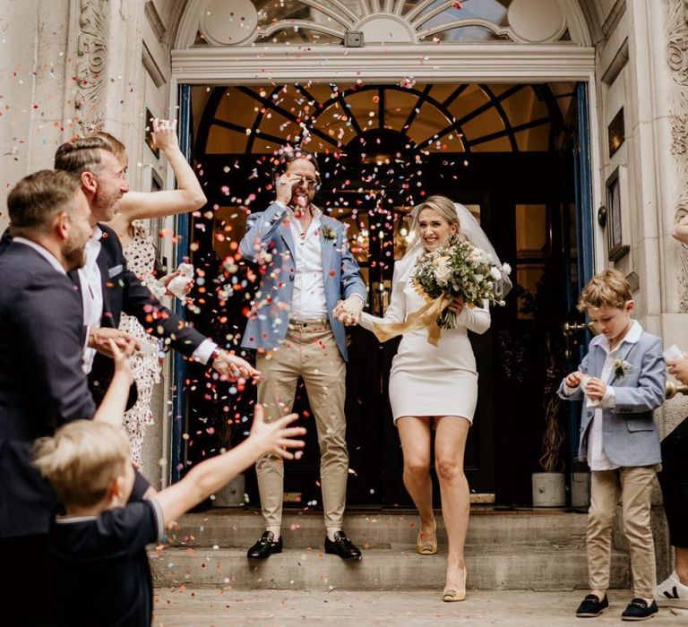 Confetti exit at Chelsea Town Hall