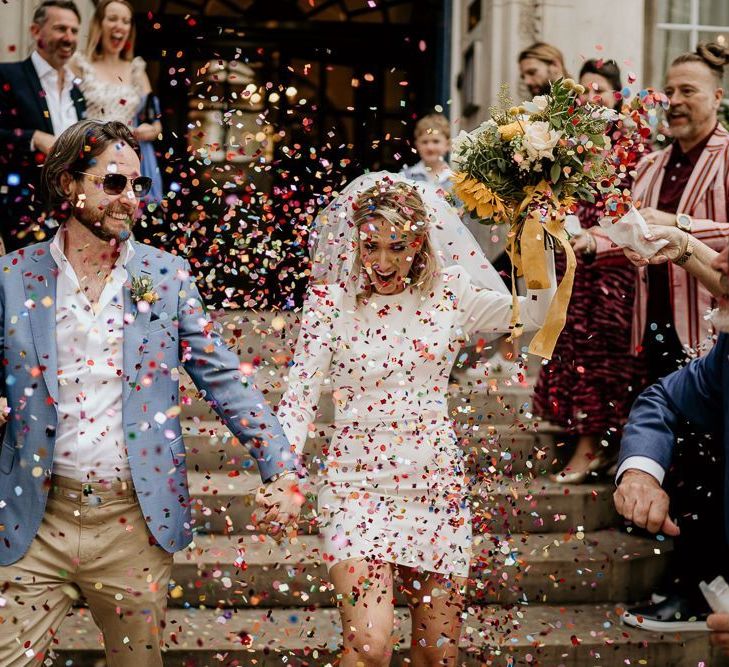 Colourful confetti moment by Elena Popa Photography