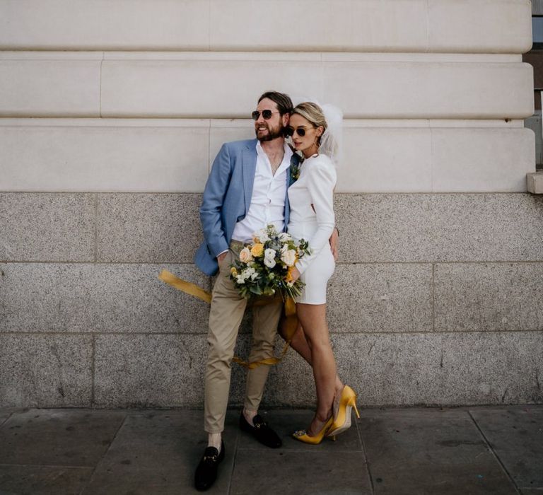 Stylish bride and groom portrait by Elena Popa Photography