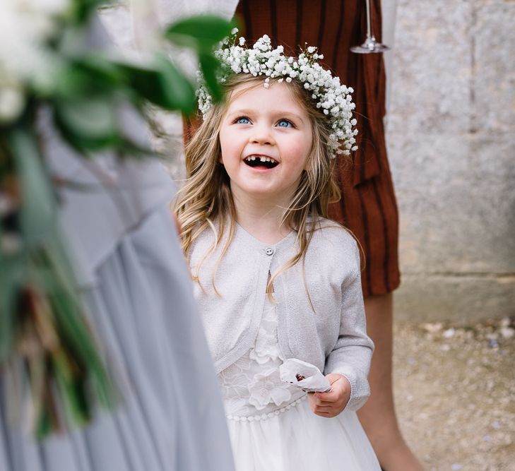 Flower Girl with Gypsophila Flower Crown