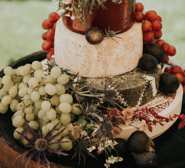 Cheese tower wedding cake