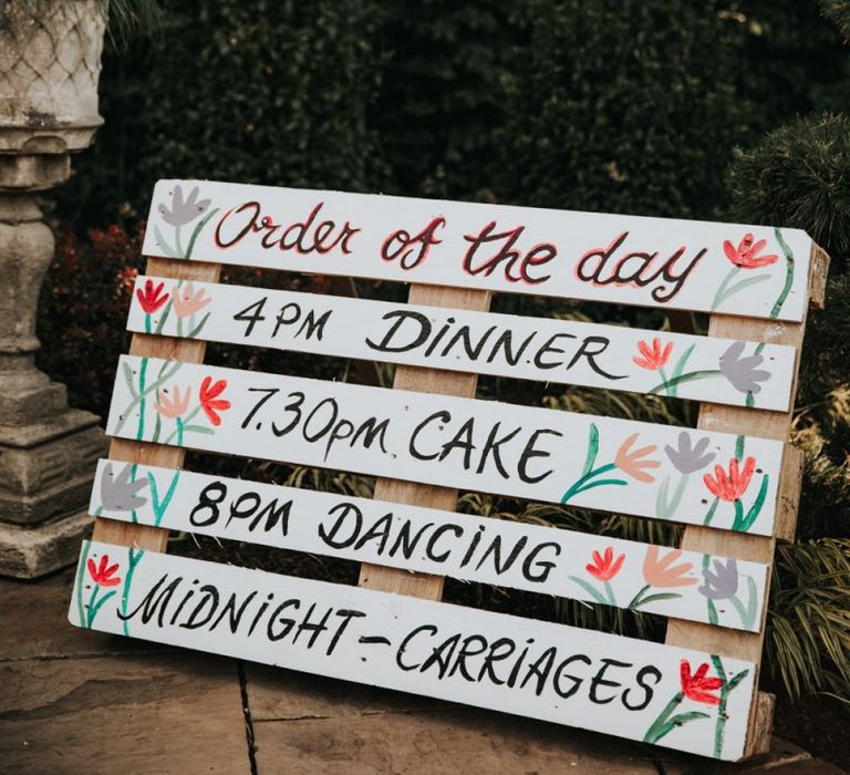 Painted wooden wedding signs