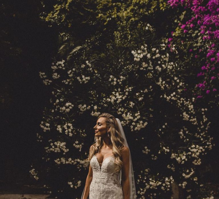 Bride in Essense of Australia wedding dress