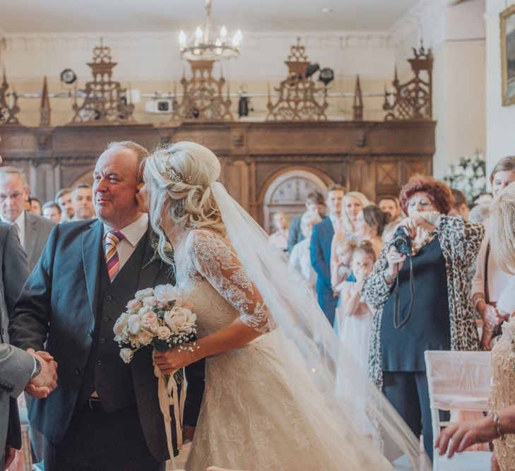 Pink Ruffled Chair Covers For Romantic Pastel Pink Wedding At Dorton House With Bride In La Sposa And Images From Julia &amp; You Photography