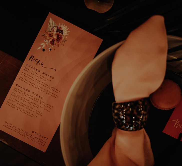 Menu card by Wonderland Invites