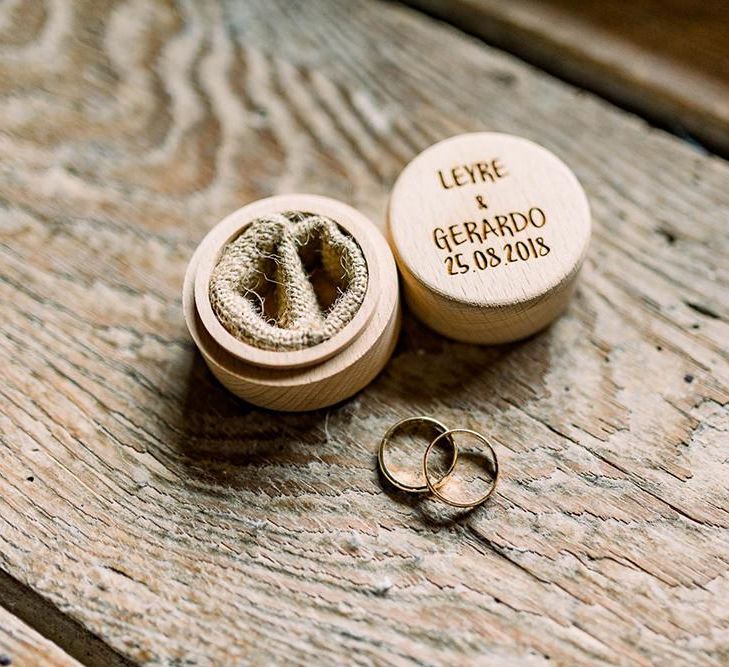 Personalised wooden ring box