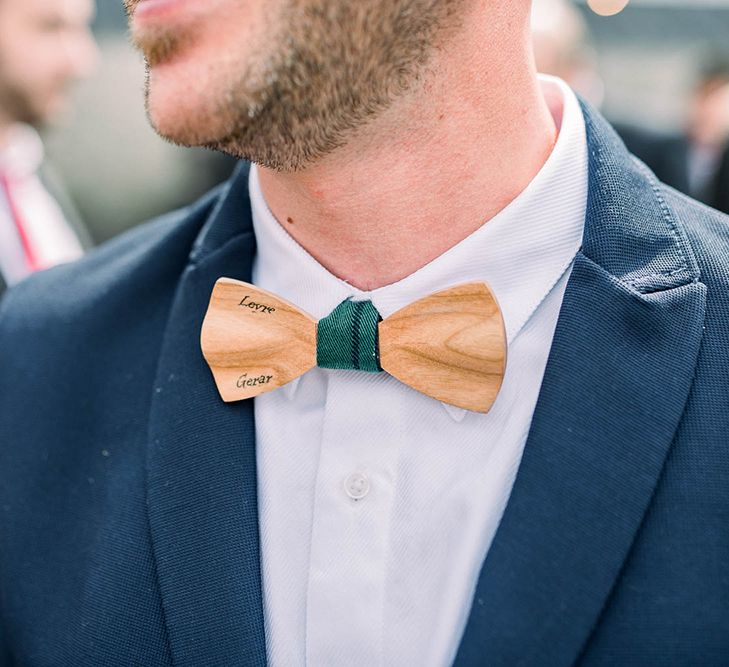 Personalised wooden bow tie