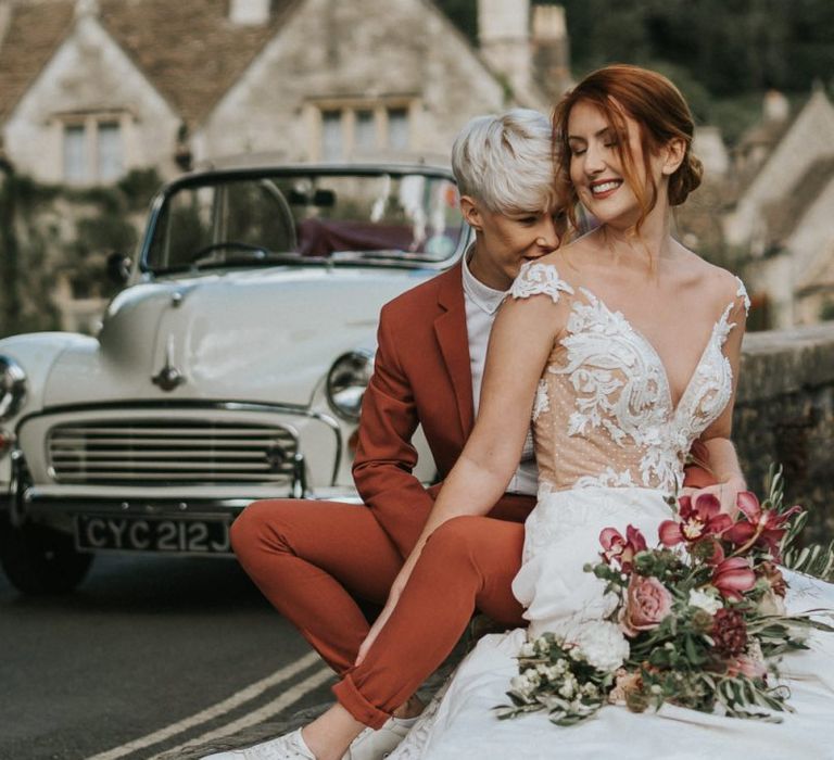 Intimate same sex wedding portrait by Stephanie Dreams Photography