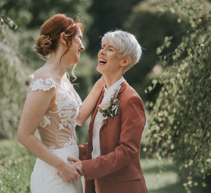 Two brides at romantic LGBTQ+ wedding inspiration