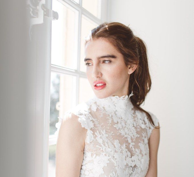 Pronovias Lace Bridal Gown | L'heure Opulente - Laid Back French Chic, Paired with Elegant British Twists by Simply Pergord Weddings at Le Jardin à La Française Chateau | Mathilde Dufraisse Photography