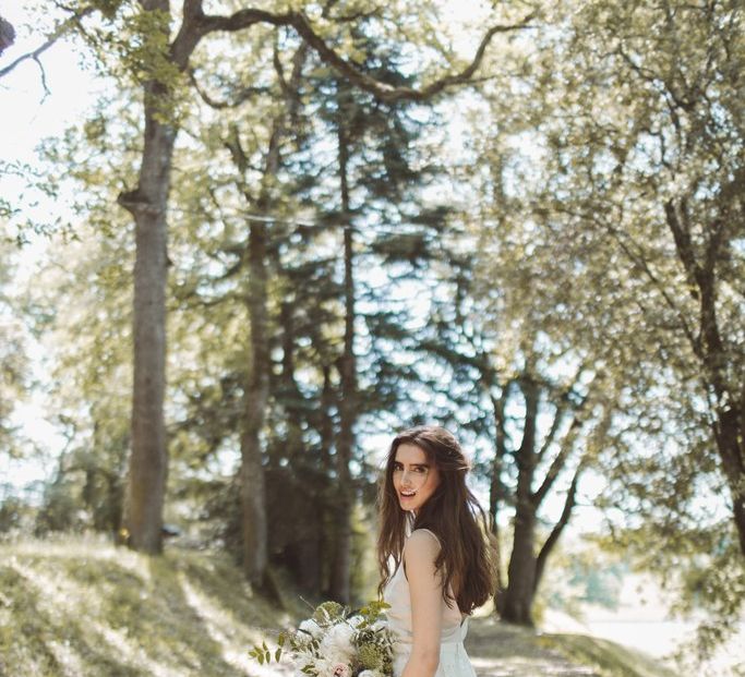 Charlie Brear Bridal Gown | L'heure Opulente - Laid Back French Chic, Paired with Elegant British Twists by Simply Pergord Weddings at Le Jardin à La Française Chateau | Mathilde Dufraisse Photography