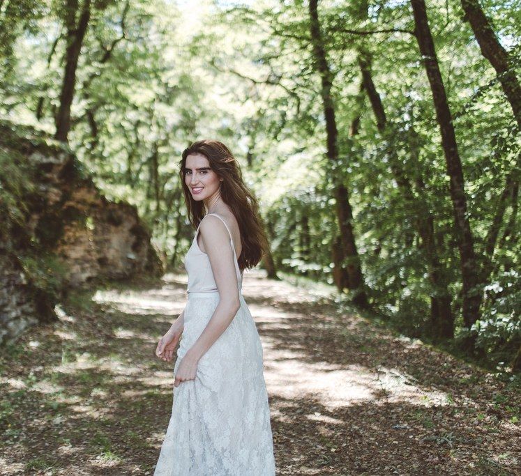 Charlie Brear Bridal Gown | L'heure Opulente - Laid Back French Chic, Paired with Elegant British Twists by Simply Pergord Weddings at Le Jardin à La Française Chateau | Mathilde Dufraisse Photography