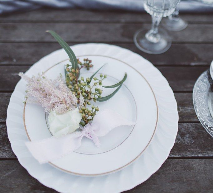 Elegant Place Setting | L'heure Opulente - Laid Back French Chic, Paired with Elegant British Twists by Simply Pergord Weddings at Le Jardin à La Française Chateau | Mathilde Dufraisse Photography