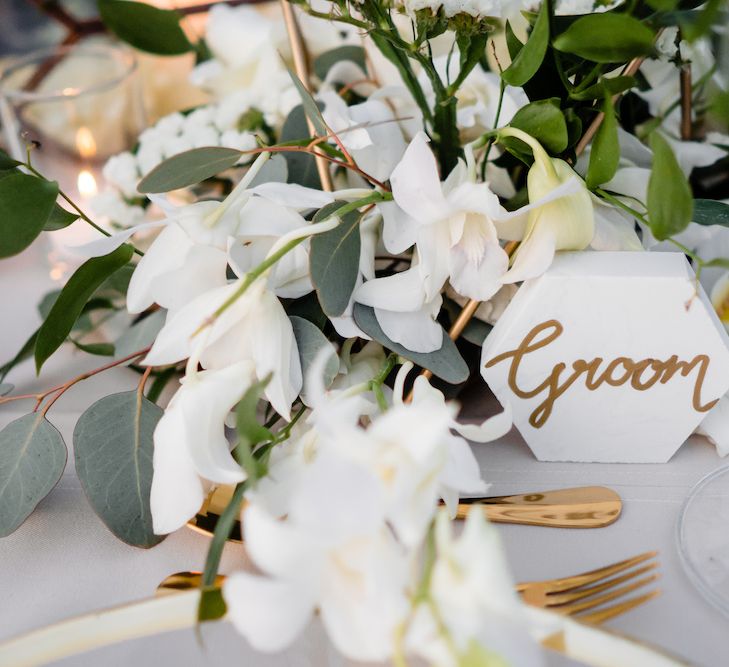 Geometric Floral Details For Wedding // Pampas Grass Altar For A Glamorous Thailand Destination Wedding Planned By The Wedding Bliss Thailand With Images From Liam Collard Photography