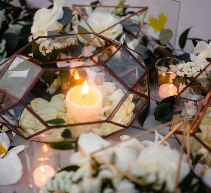 Geometric Floral Details For Wedding // Pampas Grass Altar For A Glamorous Thailand Destination Wedding Planned By The Wedding Bliss Thailand With Images From Liam Collard Photography