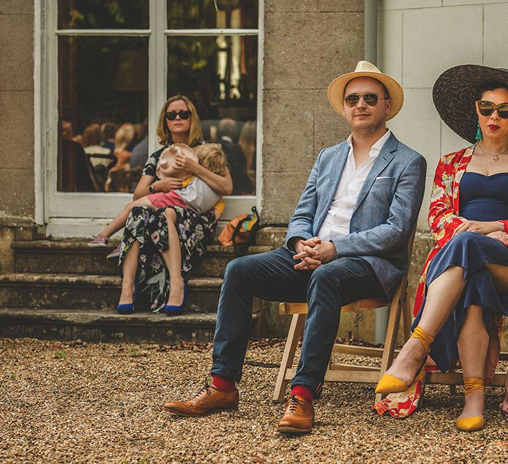 Wedding Guests | Pennard House Outdoor Country Garden Wedding | Howell Jones Photography