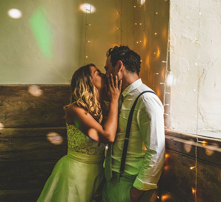 Bride in Separates | Groom in Braces | Pennard House Outdoor Country Garden Wedding | Howell Jones Photography