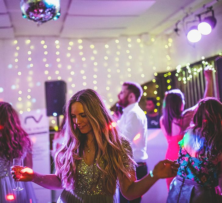 Evening Reception | Bridesmaids in Grey Sparkle ASOS Maya Dresses | Pennard House Outdoor Country Garden Wedding | Howell Jones Photography