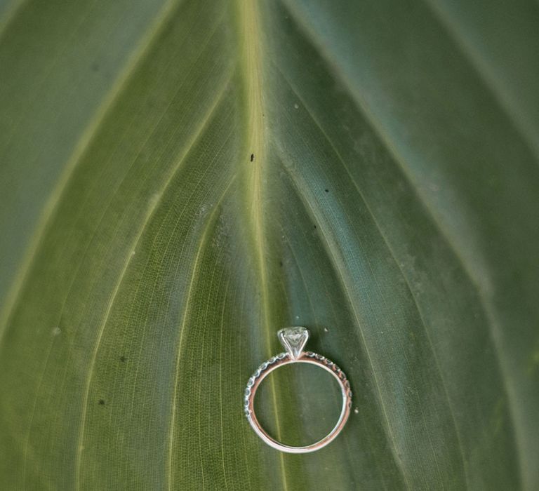 Engagement Ring | Luxe Blush Pink Glasshouse Wedding at Cortal Gran, Spain Planned by La Puta Suegra  | Sara Lobla Photography