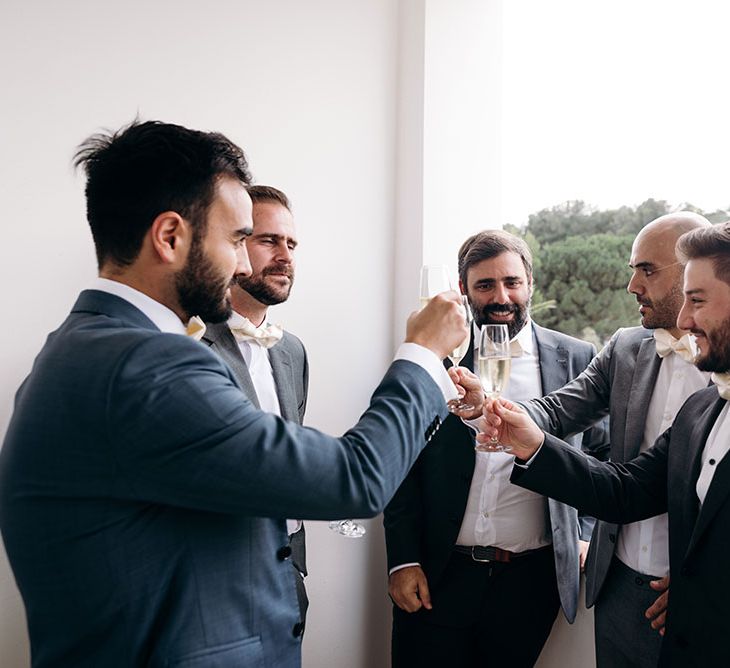 Groomsmen Preparations | Luxe Blush Pink Glasshouse Wedding at Cortal Gran, Spain Planned by La Puta Suegra  | Sara Lobla Photography