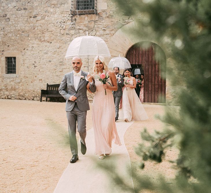 Wedding Party Entrance | Luxe Blush Pink Glasshouse Wedding at Cortal Gran, Spain Planned by La Puta Suegra  | Sara Lobla Photography