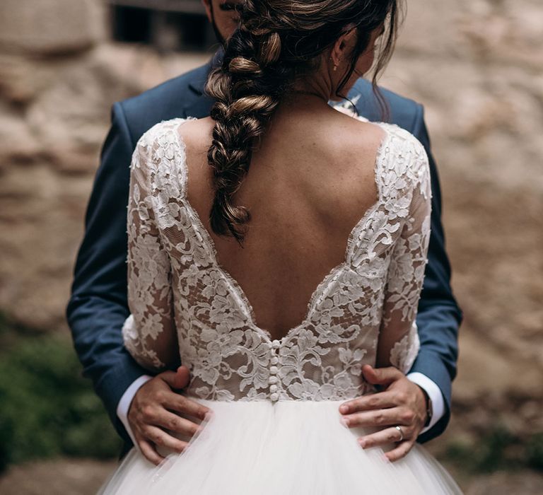 Bride in Rosa Clara Princess Gown | Groom in Grey  Suit &amp; Bow Tie | Luxe Blush Pink Glasshouse Wedding at Cortal Gran, Spain Planned by La Puta Suegra  | Sara Lobla Photography