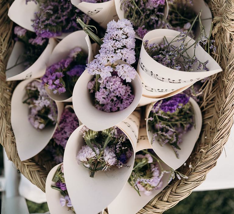 Confetti Cones | Luxe Blush Pink Glasshouse Wedding at Cortal Gran, Spain Planned by La Puta Suegra  | Sara Lobla Photography