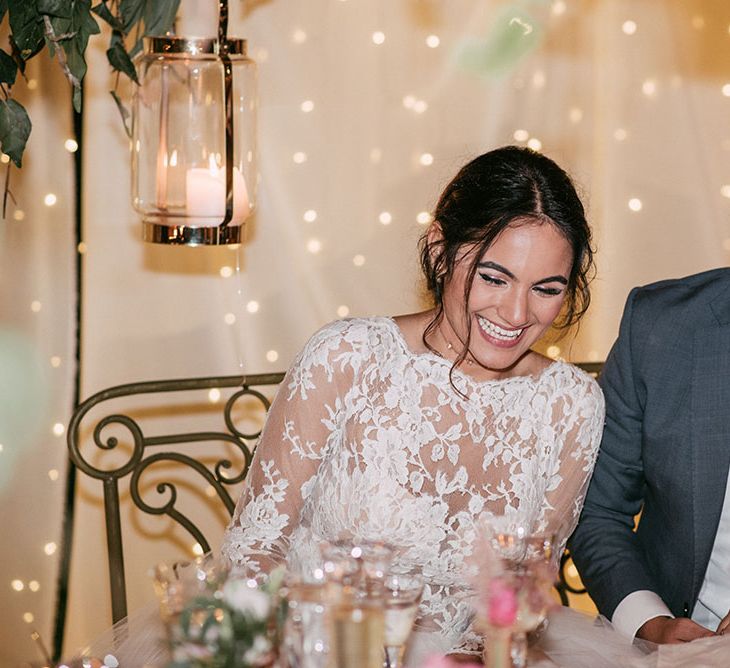 Bride &amp; Groom Wedding Reception | Wedding Decor | Luxe Blush Pink Glasshouse Wedding at Cortal Gran, Spain Planned by La Puta Suegra  | Sara Lobla Photography