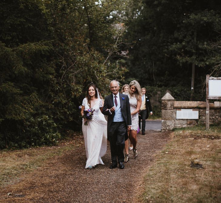 Bride In Hermione De Paula Wedding Dress // James Frost Photography