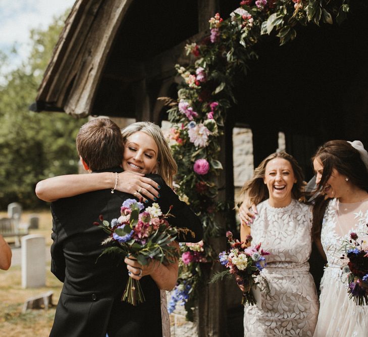 Floral Arch For Church Wedding  // James Frost Photography