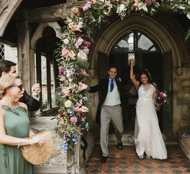 Floral Arch For Church Wedding  // James Frost Photography