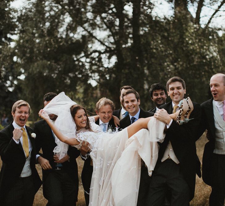 Bride In Hermione De Paula Wedding Dress // James Frost Photography