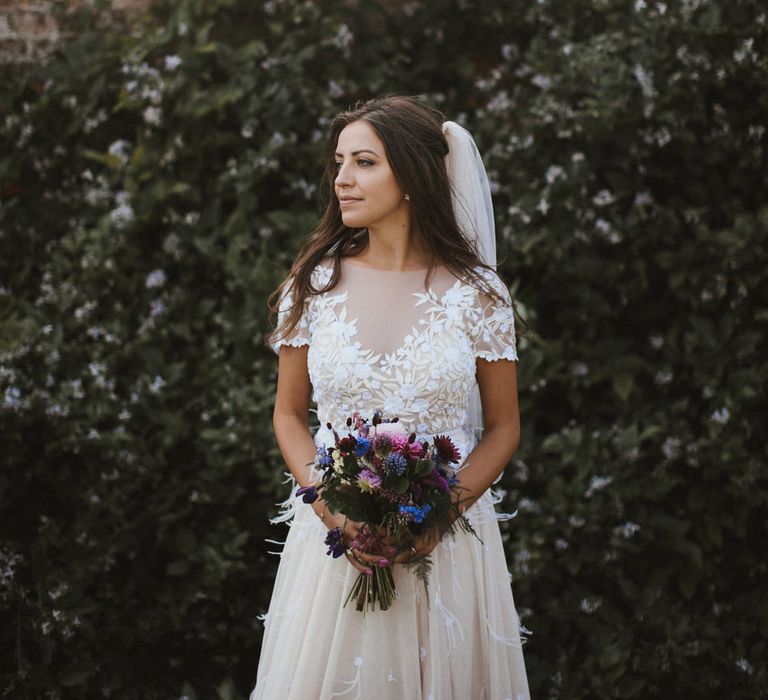 Bride In Hermione De Paula Wedding Dress // James Frost Photography