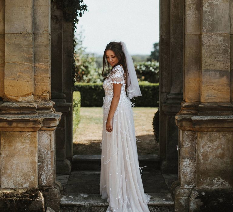 Bride In Hermione De Paula Wedding Dress // James Frost Photography