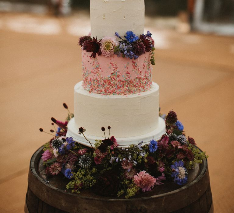 Pink And White Buttercream Sprinkle Cake By Hannah Hickman // James Frost Photography