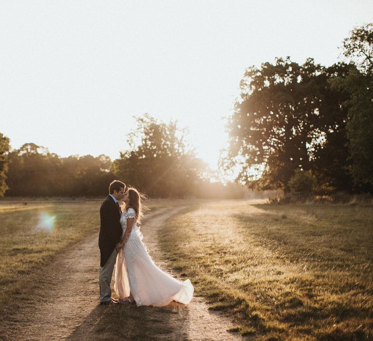 Bride In Hermione De Paula Wedding Dress // James Frost Photography