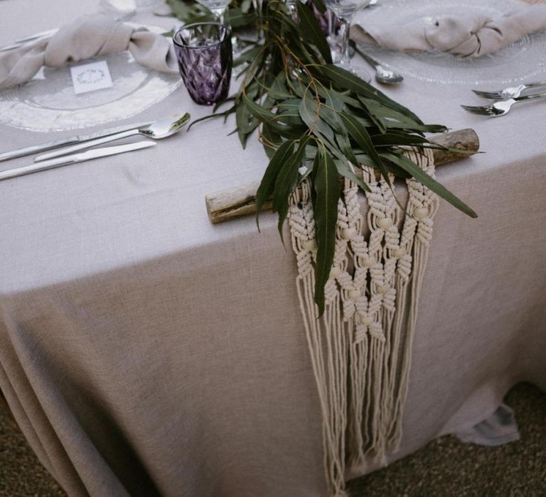 Macrame Table Runner