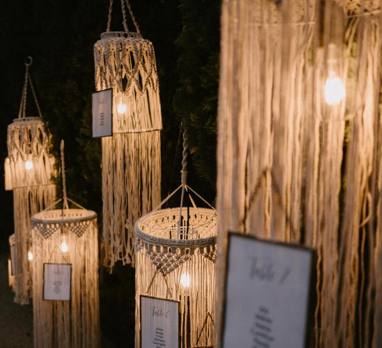 Hanging Light Macrame Chandelier Table Plan