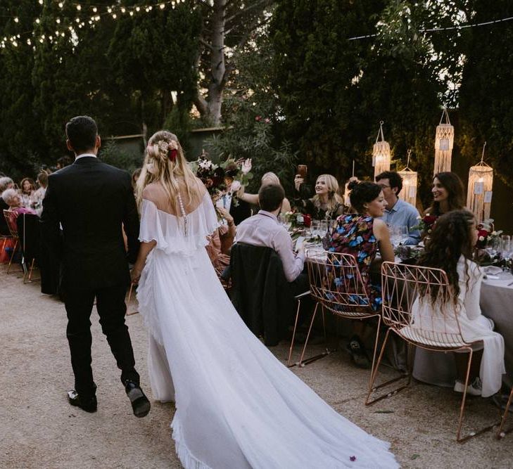 Bride and Groom Wedding Reception Entrance