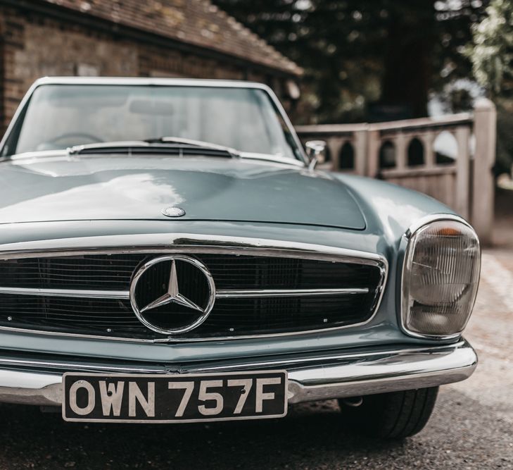 Blue vintage Mercedes wedding cake