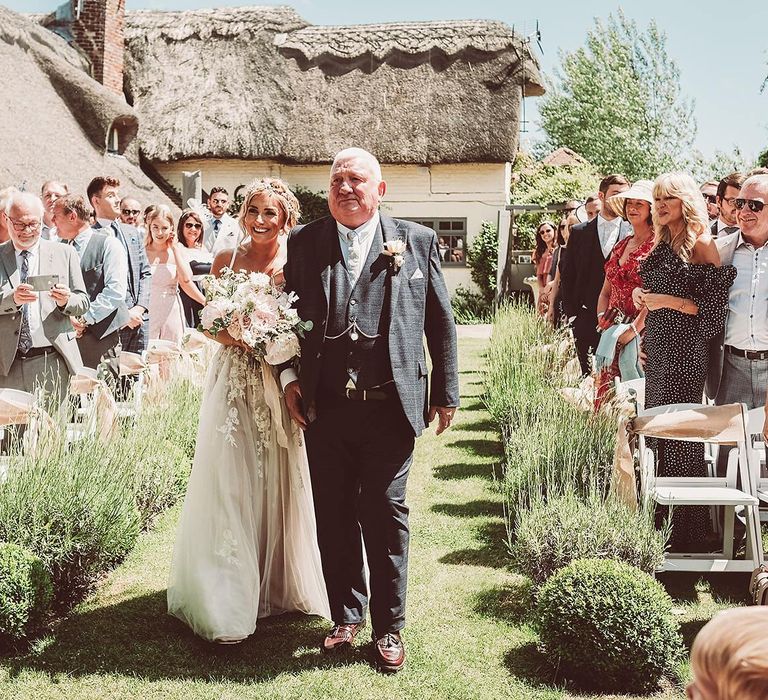 Wedding Ceremony Bridal Entrance with Father of the Bride