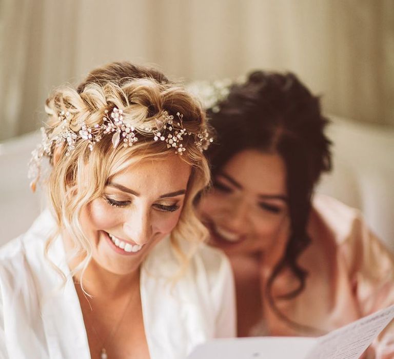 Bride undo with Braid and Hair Piece