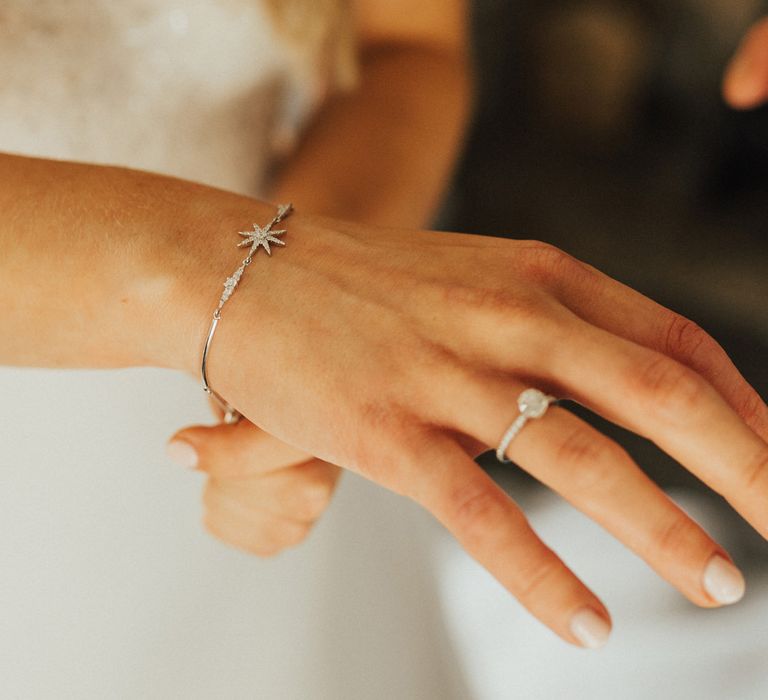 Delicate wedding day bracelet