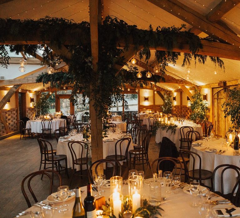 Magical rustic barn decor for November wedding