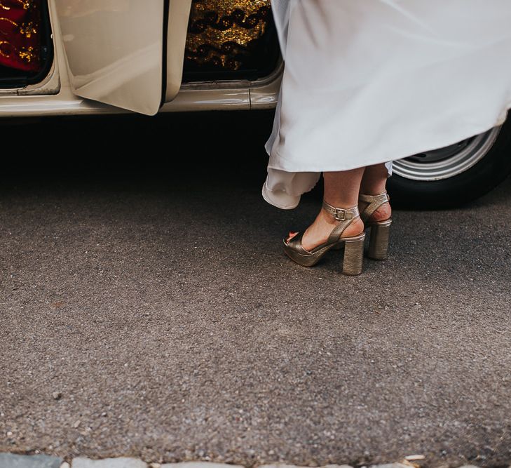 Miu Miu wedding shoes for boho bride