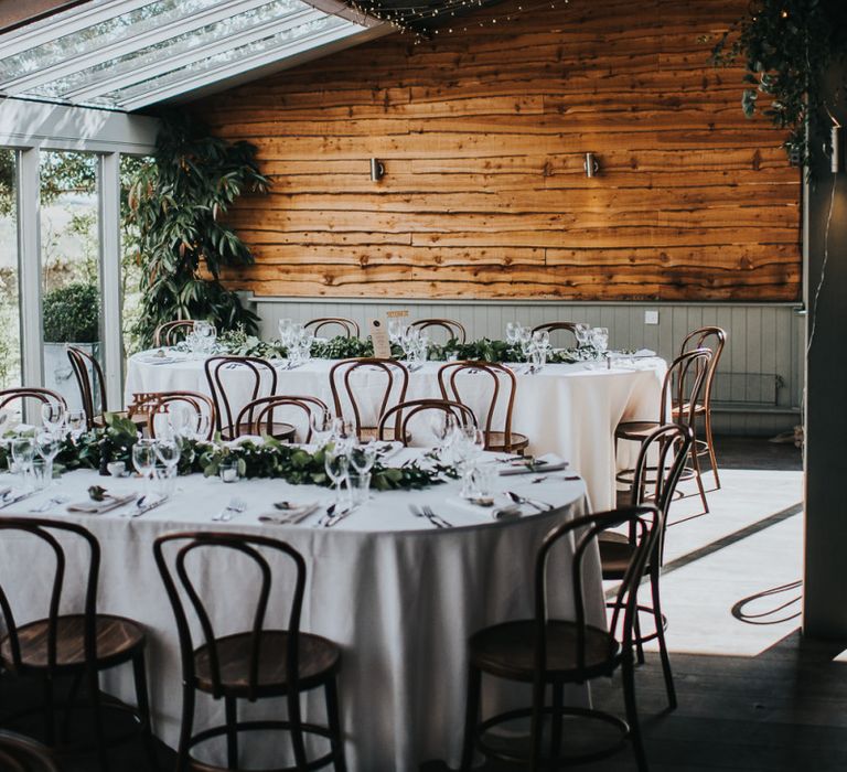 Stone Barn wedding venue and table decor