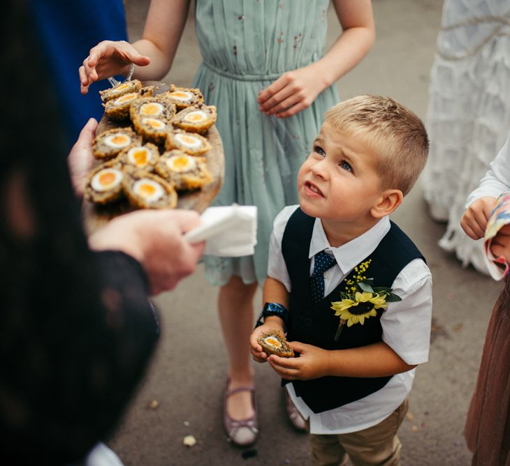 Boho Pub Wedding At The Crooked Billet Stoke Row With Bride &amp; Bridesmaids In Flower Crowns And Vintage Fire Truck With Images From Ed Godden Photography